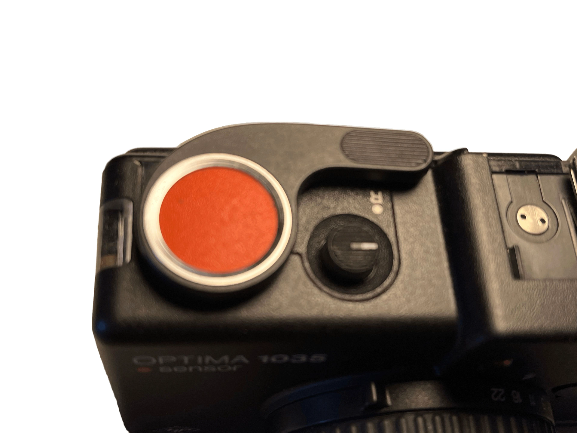 Der rote Knopf ist der Auslöser